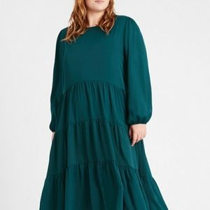 NWOT Banana Republic satin midi dress